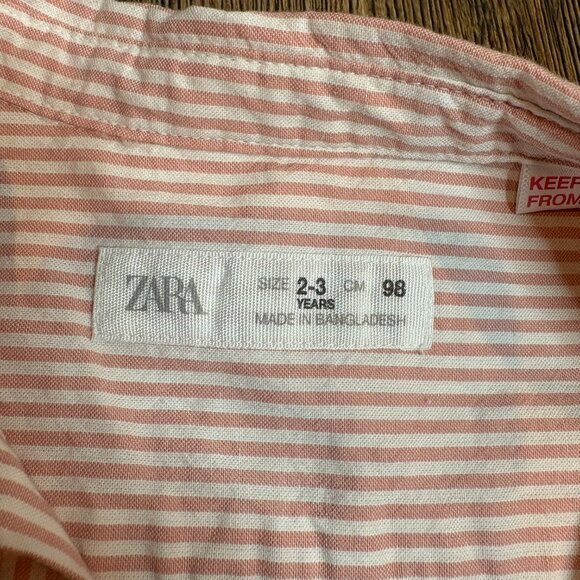 NWT Zara striped button down dress shirt - Picture 3 of 4